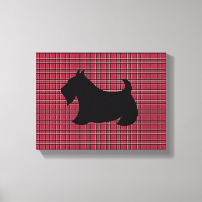 Scottish Terrier Play Wall Art Canvastryck (Framsida)