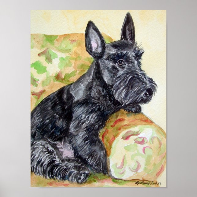 Scottish Terrier Print Poster (Framsidan)