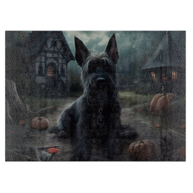 Scottish Terrier Pumpkins Halloween Scary (Framsidan)