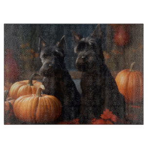 Scottish Terrier Puppy Autumn Delight Pumpkin