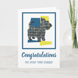 Scottish Terrier Puppy Hund Grattis Hälsning Kort