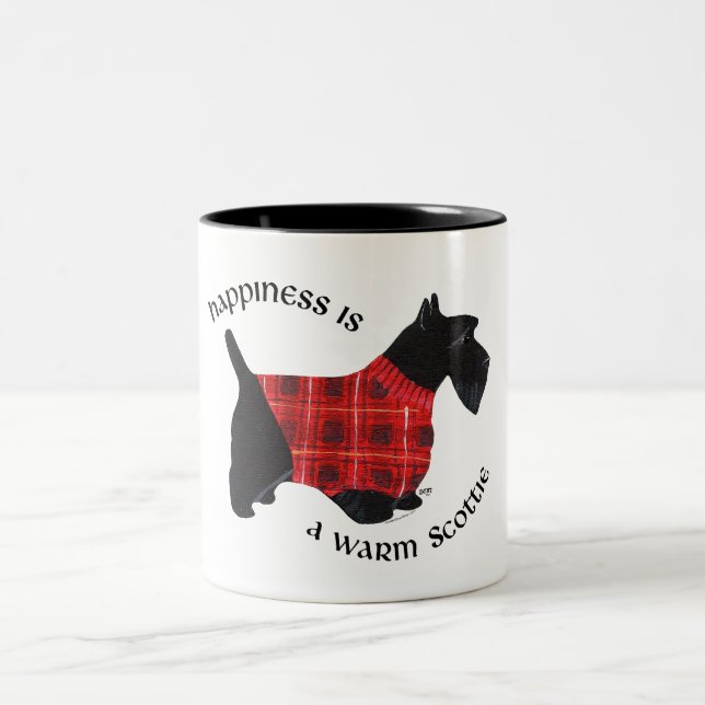Scottish Terrier Red & Black Play Sweater Två-Tonad Mugg (Center)