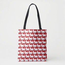 Scottish Terrier Red White Cute Hund Modern Tote Tygkasse