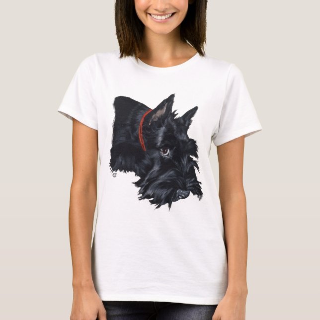Scottish Terrier Resting T Shirt (Framsida)