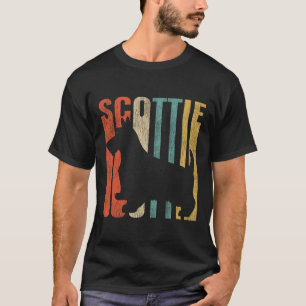 Scottish Terrier Retro 1970'S Hund Scottie Cracks T Shirt