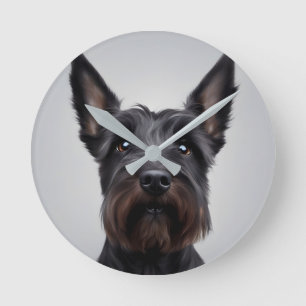 Scottish Terrier Rund Klocka