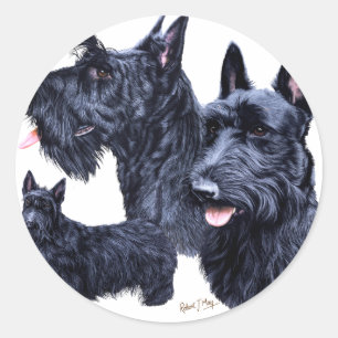 Scottish Terrier Runt Klistermärke