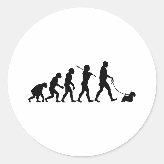 Scottish Terrier Runt Klistermärke (Framsida)