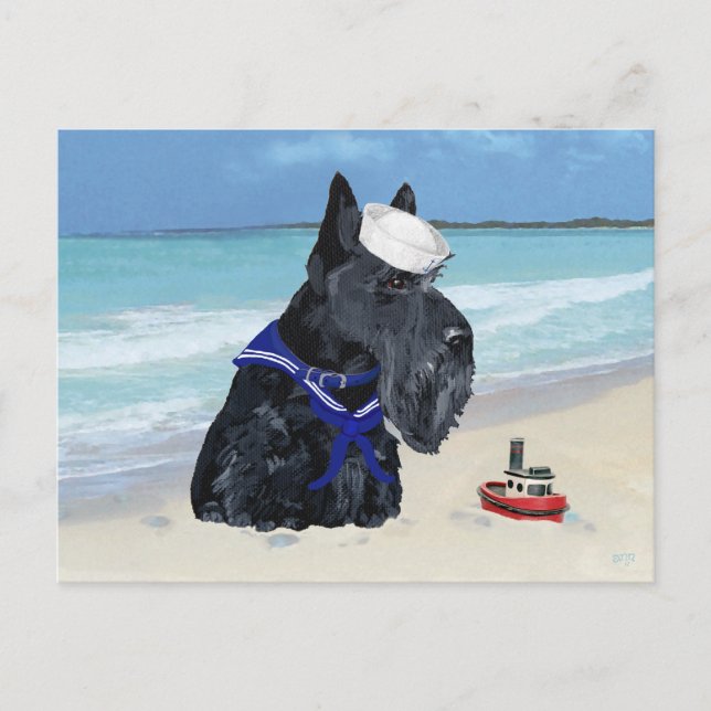 Scottish Terrier Sailor Vykort (Framsida)