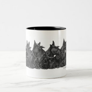 Scottish Terrier-samling Två-Tonad Mugg