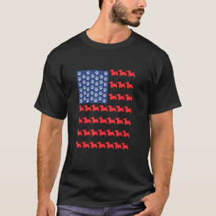 Scottish Terrier Scottie American Flagga 4:e juli T Shirt