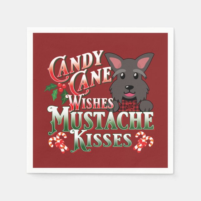 Scottish Terrier Scottie Hund Decoupage Pappersservett (Framsidan)