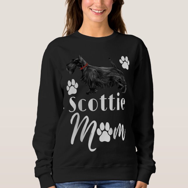 Scottish Terrier Scottie Hund Mamma T Shirt (Framsida)