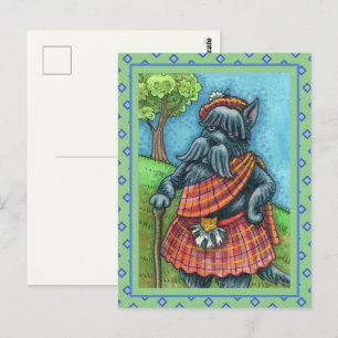 SCOTTISH TERRIER, SCOTTIE HUND PRIDE Kilt Sporran Vykort