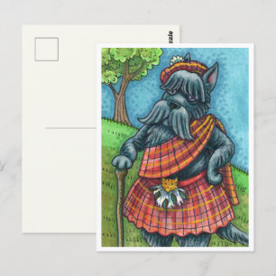 SCOTTISH TERRIER, SCOTTIE HUND PRIDE Kilt Sporran Vykort