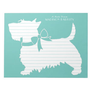 Scottish Terrier Scottie Hund Puppy Scotty Anteckningsblock