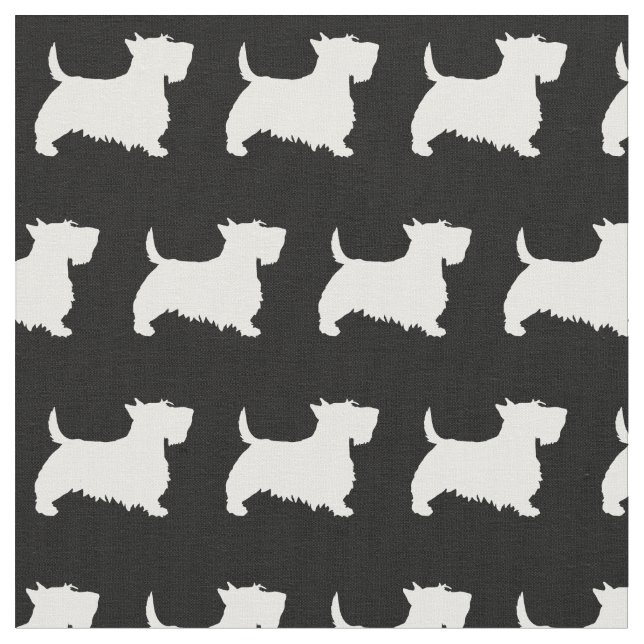 Scottish Terrier Scottie Hund Silhouette Pet Scott Tyg (Närbild)