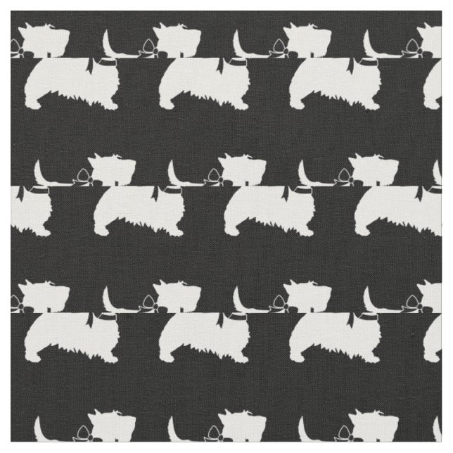 Scottish Terrier Scottie Hund Silhouette Pet Scott Tyg (Närbild)