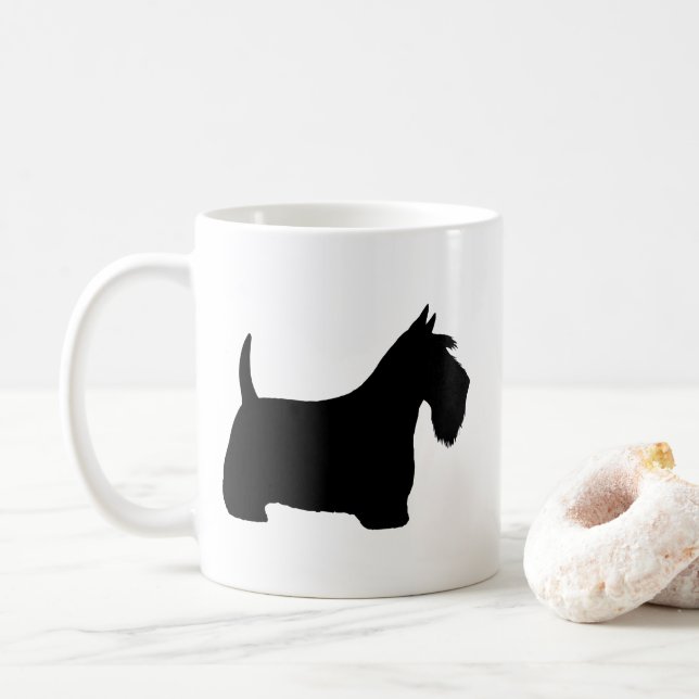 Scottish Terrier Scottie Hundar Silhouettes Kaffemugg (Med munk)