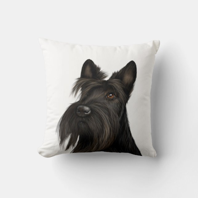 Scottish Terrier (Scotty Hund)  Kudde (Framsida)