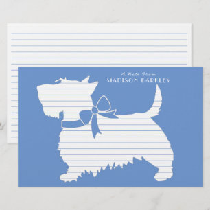 Scottish Terrier Scotty Hund Puppy Scottie Brevpapper