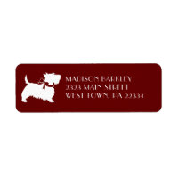 Scottish Terrier Scotty Hund Puppy Scottie Label