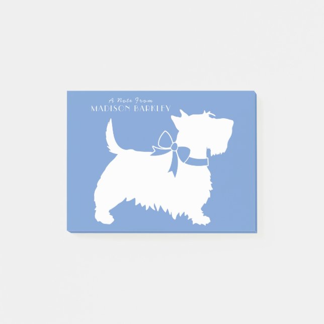 Scottish Terrier Scotty Hund Puppy Scottie Post-it Block (Framsida)