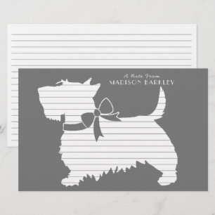 Scottish Terrier Scotty Hund Puppy Scottie Station Brevpapper