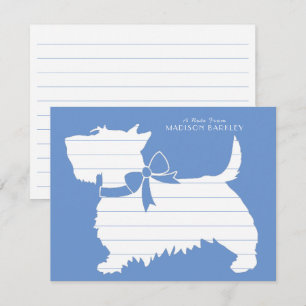 Scottish Terrier Scotty Hund Puppy Scottie Tack Kort