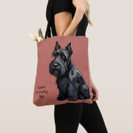 Scottish Terrier, Scotty Hund. Redigerbar Tygkasse