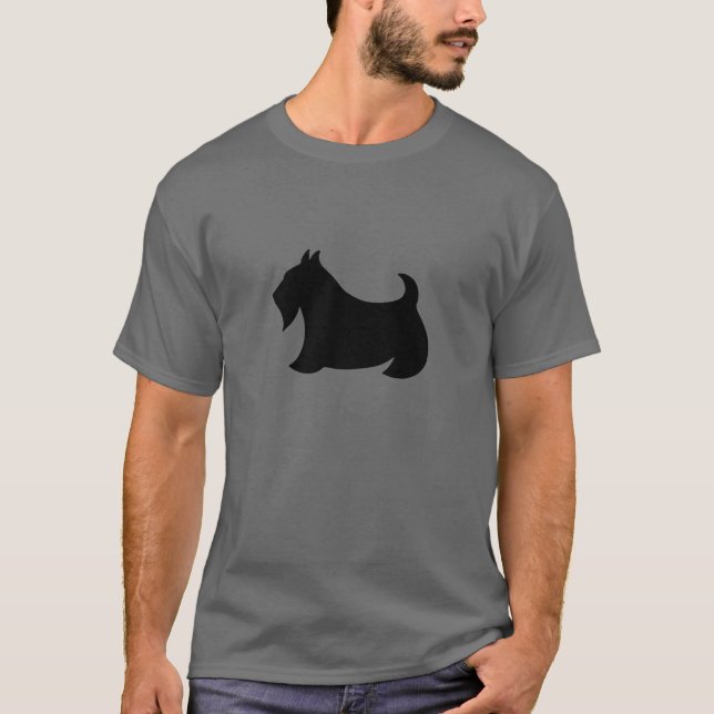 Scottish Terrier Scotty Hund T-Shirt Top Gift (Framsida)