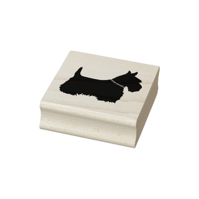 Scottish Terrier, silhouette/collar, skräckare hun Stämpel (Stämpel)