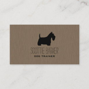 Scottish Terrier Silhouette   Scottie Hund Visitkort