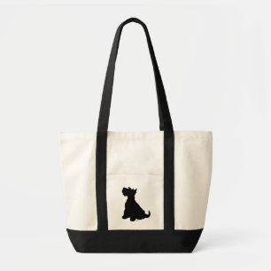 Scottish Terrier Silhouette Tygkasse