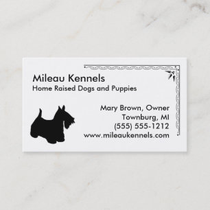 Scottish Terrier Silhouette Visitkort