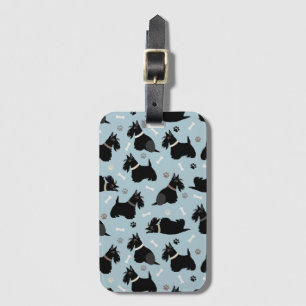 Scottish Terrier Tass och Bones Bagagebricka