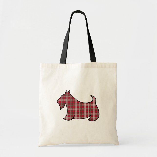 Scottish Terrier Tote Bag Tygkasse (Framsidan)