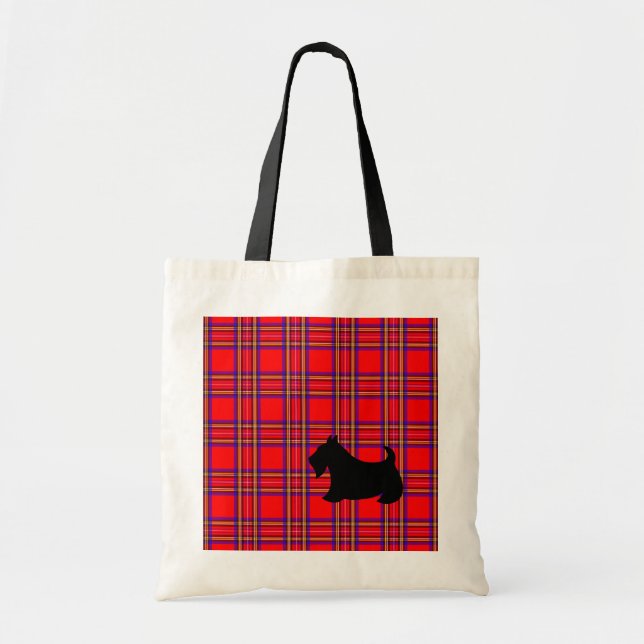 Scottish Terrier Tote Bok Bag Gift Tygkasse (Framsidan)