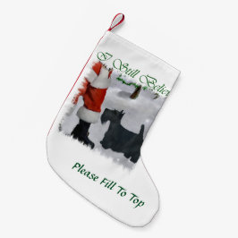 Scottish Terrier Tro jul Liten Julstrumpa