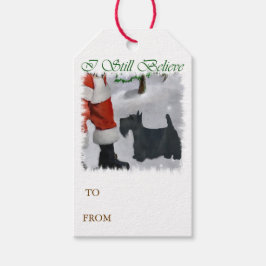 Scottish Terrier Tro jul Presentetikett