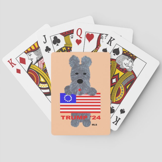 Scottish Terrier/Trump '24 Uppspelningskort. Casinokort (Baksidan)