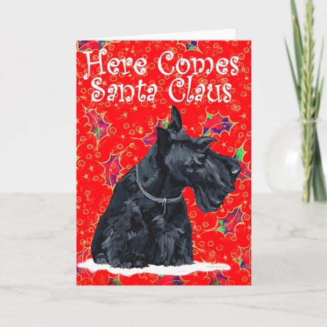 Scottish Terrier Välkomstkort Helgkort (Framsida)