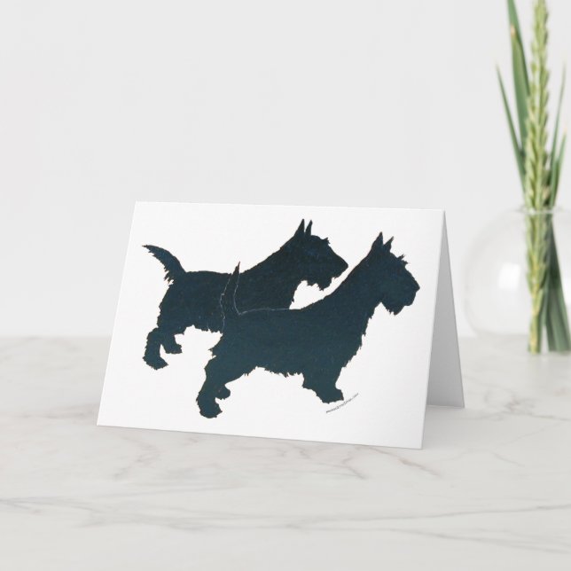 Scottish Terrier Välkomstkort Kort (Framsida)