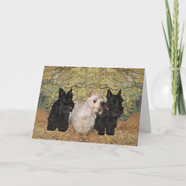 Scottish Terrier Välkomstkort Kort (Framsida)