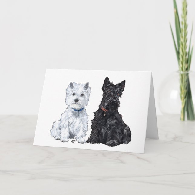 Scottish Terrier Välkomstkort Kort (Framsida)