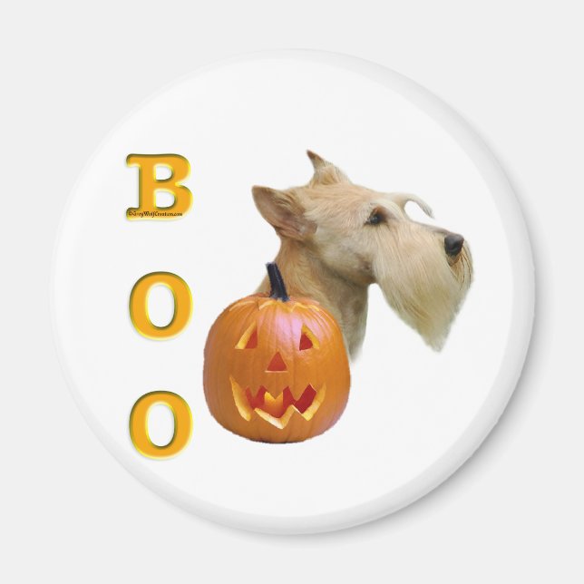 Scottish Terrier (vättad) Boo Magnet (Framsidan)