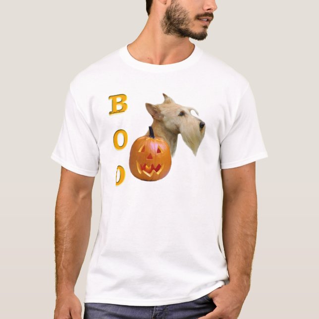 Scottish Terrier (vättad) Boo T-shirt (Framsida)