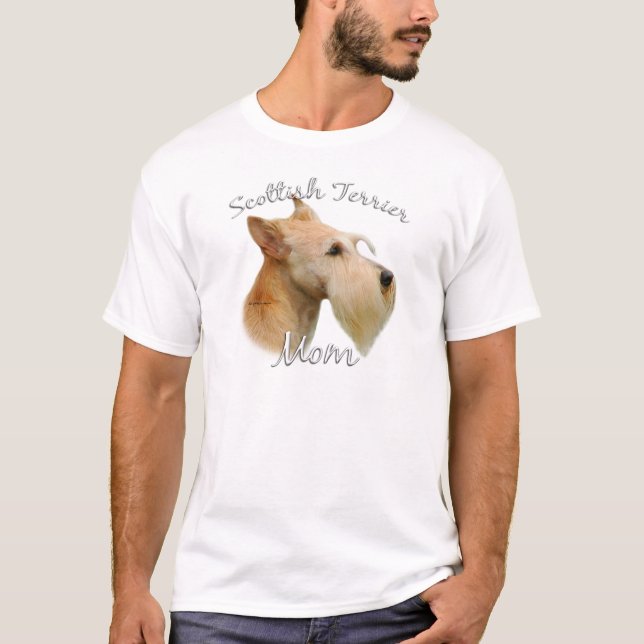 Scottish Terrier (vättad) Mamma 2 Tee Shirt (Framsida)