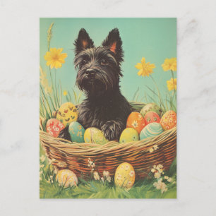Scottish Terrier Vintage Påsk Vykort