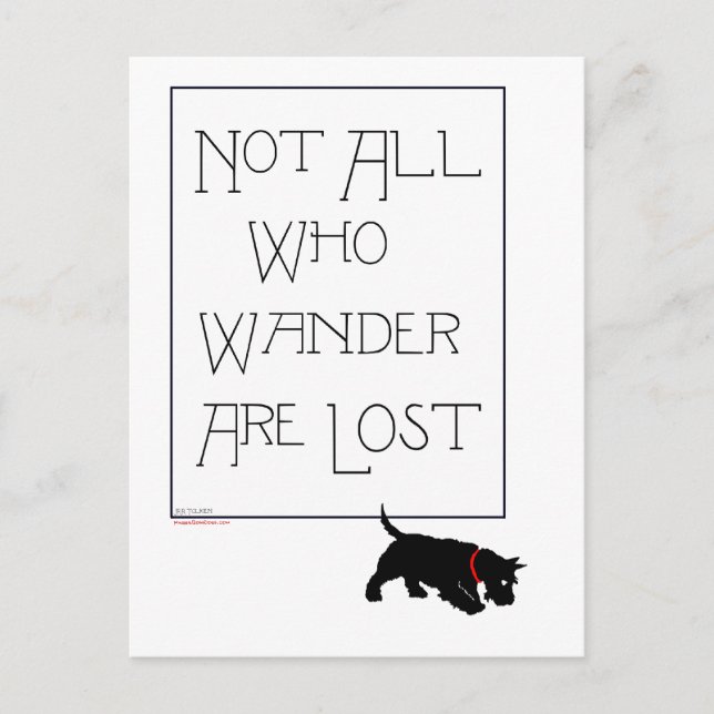 Scottish Terrier vykort (Framsida)